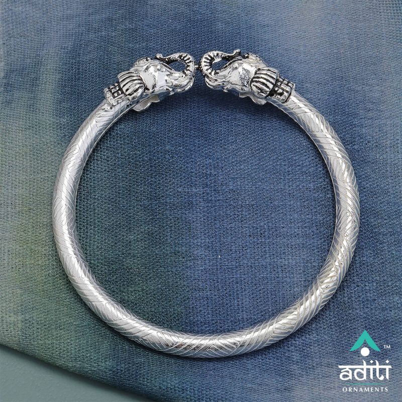 Hathimora Kada, Gents Kada, Silver Gents Kada, Silver Kada, Aditi Ornaments